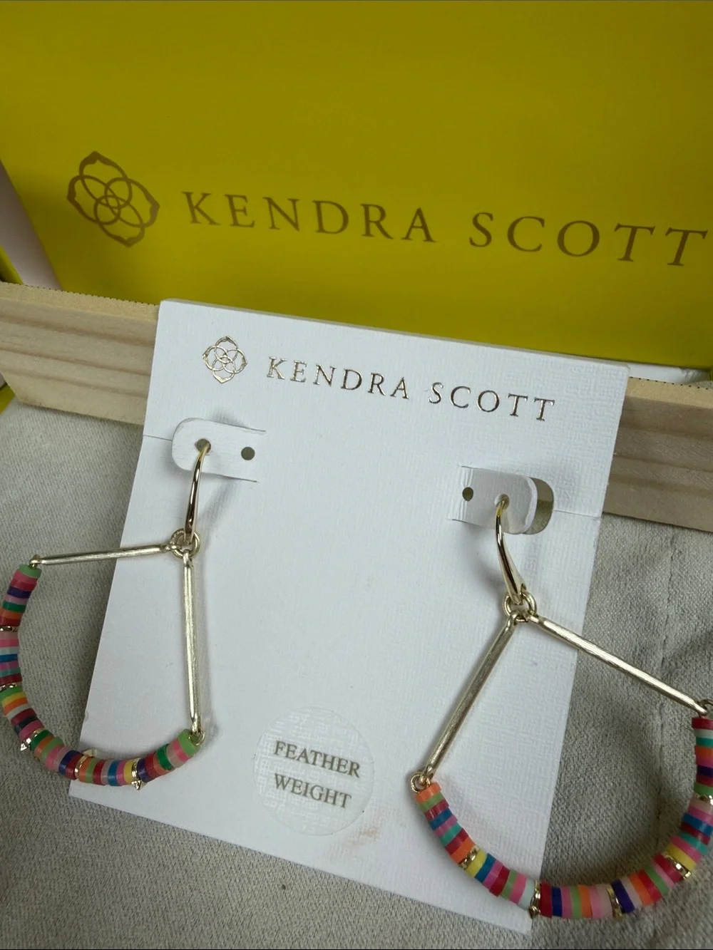Kendra Scott Multicolor Beaded Gold-Tone Hoop Earrings